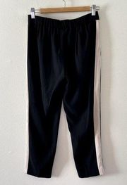 Babaton Pants Womens 4 Black Conan Terado Side Stripe Elastic Waist Trouser