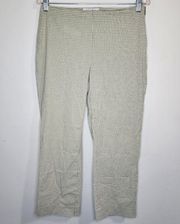 Brooks Brothers Cotton Blend Women Small Plaid Straight Leg Lightweight Pants