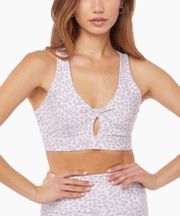 cheetah Print Front Twist Sports Bra