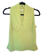 Vintage CDW Creative Design Works Inc Lime Green V-Neck Tank Top