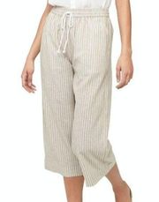 BEACHLUNCHLOUNGE BEACH LUNCH LOUNGE Lightweight Linen Cotton Cropped Pant Brown