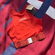 Nike NWT  Pro Dri-FIT Graphic Crop Tank burnt orange cropped workout top
XS