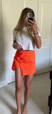 Orange Mini Skort