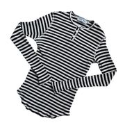 O/U wear by Elzee black and white striped long sleeve gothic sweater