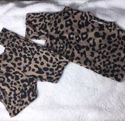 Day and night Cheetah print matching pajamas set 