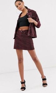 NWT BLANKNYC Denim Snake Print Denim Mini Skirt