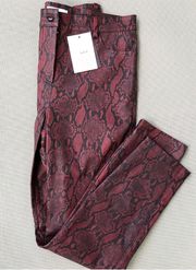 A.L.C Turner leather snakeskin pants