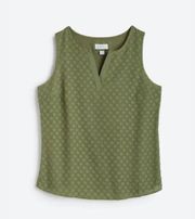 Olive Green Textured Tank Top