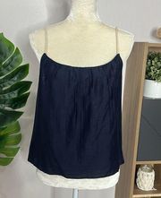 TSE • gauzy cotton silk spaghetti strap tank top