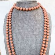 Mauve Double Wrap Necklace