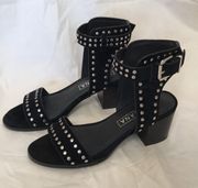 black studded sandals