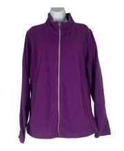 Port Authority Women's Purple Fleece Full Zip Jacket Size XL