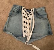 Carmar Lace Up Jean Skirt