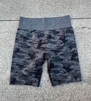 Black Camo Seamless Biker Shorts