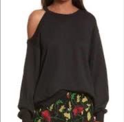 Grey Jason Wu asymmetrical cold shoulder sweatshirt