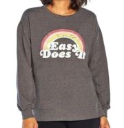 NEW NWT WILDFOX Statement Sweatshirt Gray Easy Does It Graphic Crewneck Medium