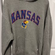 Russell grey Kansas hoodie sweatshirt size large