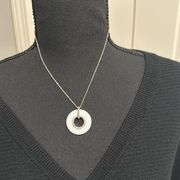 Swarovski Crystal circle pendant necklace