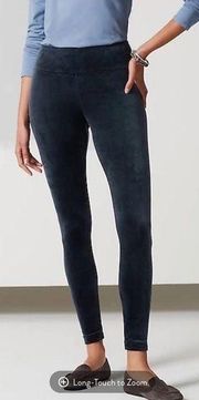 NWT Pure Jill Velour Leggings J. jill Black Grey pull on size SP