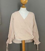 MOD REF Peach Faux Wrap Crop