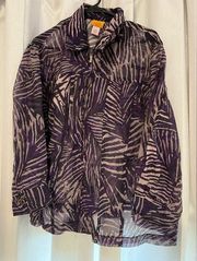 Women’s Sheer Zip Up Top Size 20W EUC