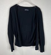 Zadig & Voltaire Womens Canelle Cardigan Sz Small Black Button Front Merino Wool