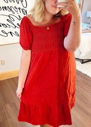 Isabel Maternity Smocked Red Dress size Medium