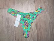 brand new urban outfitter pretty floral green bikini small with tags