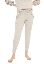 Generation Love Asta Ruffle Sweatpants Joggers In Jet Stream Cream Size Small