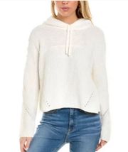 Rag & Bone Cropped White Hoodie Sweater Size Small