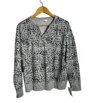 016 NWT Ideology Women's animal Printed Split-Neck Top sz small