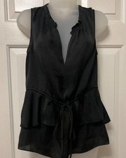 Cynthia Steffe Black Sleeveless Top