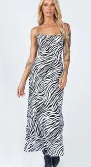 Princess Polly  CHRISTOPHER MAXI DRESS Zebra print size 12