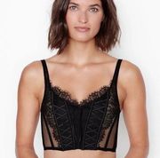 DREAM ANGELS UNLINED LACE UP CORSET BRA TOP SIZE M NWT