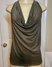 Eight Sixty Bronze Sparkle Mesh Tank  XS