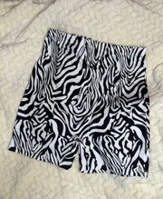 Zebra Biker Shorts