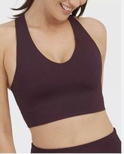 NWT Spanx Active Longline Medium Impact Sports Bra - Jammy Plum