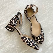 [Cabi] Kiki Ankle Strap Leopard Block Heels- 9M