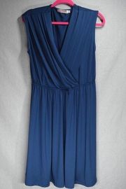 Allegra K Sleeveless Blue Vneck Dress in Large