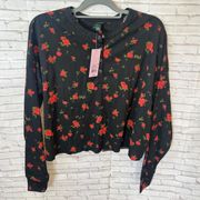 NWT Floral Top Shirt Blouse Large Wild Fable