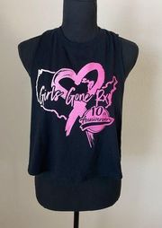 Girls Gone RX 10 Anniversary Tank Top Size M Black and Pink NWOT
