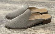 Lucky Brand Coryna Women’s Perforated Taupe Beige Suede Mule Slides Shoes 8.5