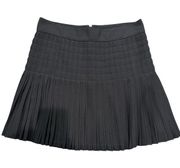 J. Crew $110 Lattice Black Pleated Mini Skirt Size 6 NWT