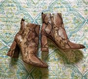 Circus Snakeskin Booties