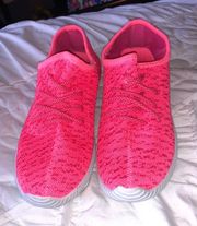 Neon pink tennis shoes 