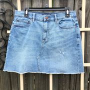 Blue Jean Skirt Mid Rise 30