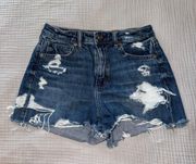 Distressed Jean Shorts