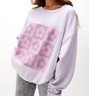 PS / LA Floral Grid Crew Neck Sweatshirt