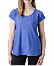 Tuff Athletics Top Active Keyhole Tee Purple Sport Blouse, Size M