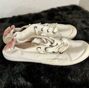 Tommy Bahama Sneaker Shoes Cream Slip-On No Tie Memory Foam Womens Size 8.5